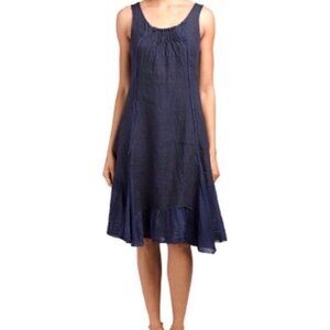 Elegant Navy Sleeveless Dress